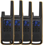 Motorola Talkabout T82 Extreme Quad Pack tvåvägsradio 16 kanaler Svart, Orange