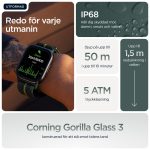 Motorola moto watch fit 4,83 cm (1.9") OLED 44.5 mm Digital Pekskärm Grön, Grå GPS - Bild 6