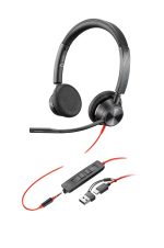 Poly Blackwire 3325 Stereo Microsoft Teams Certified USB-C Headset + 3,5 mm-kontakt + USB-C/A-adapter - Bild 5