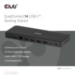 CLUB3D 14-1 USB-C Quad Display Docking Station Dockning USB4 - Bild 4